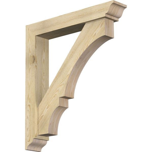 Balboa Traditional Rough Sawn Bracket w/ Offset Brace, Douglas Fir, 6